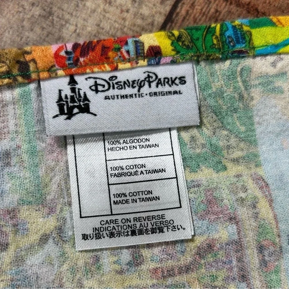 Disney Parks Authentic Cotton Dish Towel Vintage-Inspired Park Map Print Retro